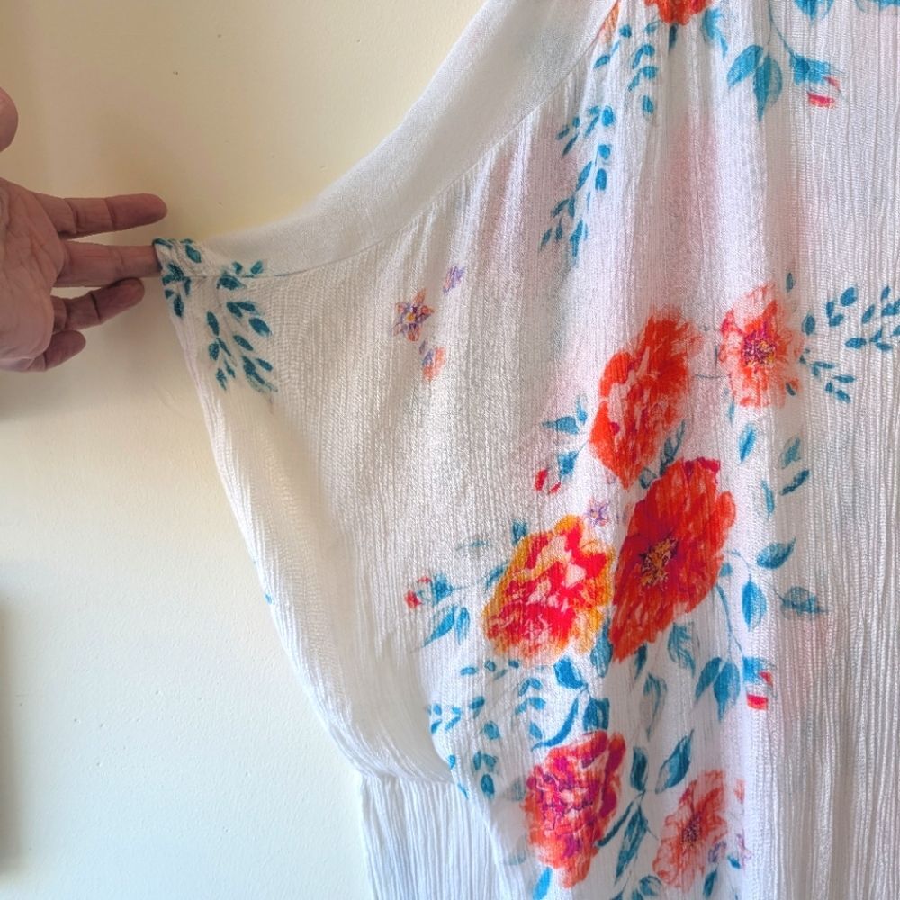 L.I.F.E. Love is for Eternity Floral Kimono Cardigan Boho Beachy 2X - Picture 4 of 5